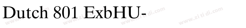 Dutch 801 ExbHU字体转换